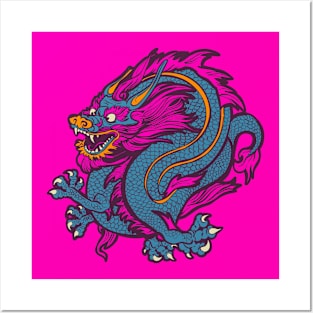 Trippy Dragon Posters and Art